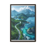 Coastal Highway Elegance: Birdseye View Art Print on Museum Grade Paper
