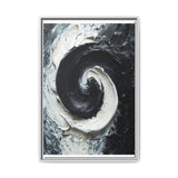 Yin-Yang Harmony: Abstract Impasto Brush Stroke Art Print