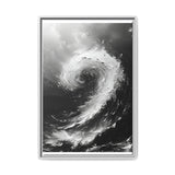Abstract Swirls: High-Contrast Black & White Art Print