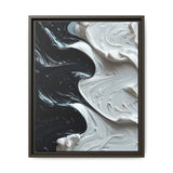 Abstract Swirls - Black & White High-Contrast Art Print