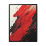Abstract Energy: Vivid Red & Black Chaos on White – 8K Fine Art Print