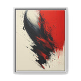 Vivid Red & Black Abstract Chaos - Modern Ink-Acrylic 8K Print