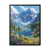 Golden Hour Majesty: Serene Lake & Mountain Landscape Print