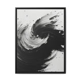 Monochrome Elegance: Abstract Swirls Art Print on Museum Paper