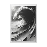 Abstract Swirls & Brushstrokes - Black & White Art Print