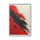 Abstract Chaos: Vivid Red & Black Brushstrokes - 8K Fine Art Print