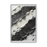 Spiral Elegance: Black & White Brushstroke Art Print