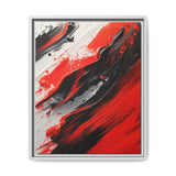 Resonant Chaos: Vivid Red & Black Abstract Art Print - 8K