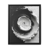 Monochrome Yin-Yang Impasto Swirl Art Print - Museum Quality