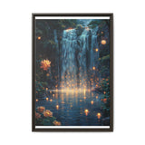 Twilight Galaxy Waterfall - Bioluminescent Fantasy Art Print