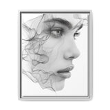 Japandi-Inspired Minimalist Portrait - Monochrome Ink Art Print