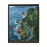 Coastal Serenity: Aerial BC Highway Art Print on Museum Grade Paper