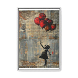 Urban Dreamscape: Child & Balloons - Banksy-Inspired Fine Art Print