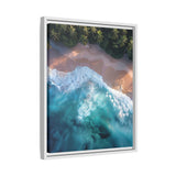 Golden Hour Serenity: Vibrant Tropical Beach Aerial View, Fine Art Print