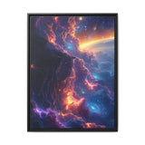 Galactic Flora Dreamscape - Vivid Neon Space Art Print