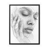 Japandi-Inspired Minimalist Line Art Portrait on Fine Art Paper