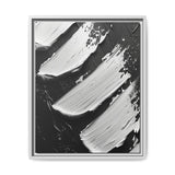 Monochrome Elegance: Abstract Brushstroke Swirl Art Print