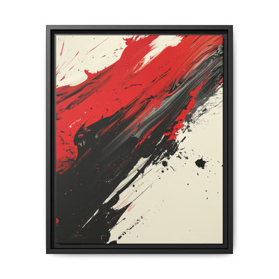 Vivid Red & Black Abstract Energy - Modern Ink-Acrylic Art Print