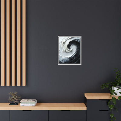 Yin-Yang Impasto Swirls Fine Art Print – Dramatic Monochrome