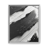 Abstract Swirls Art Print - Minimalist Black & White Brushwork
