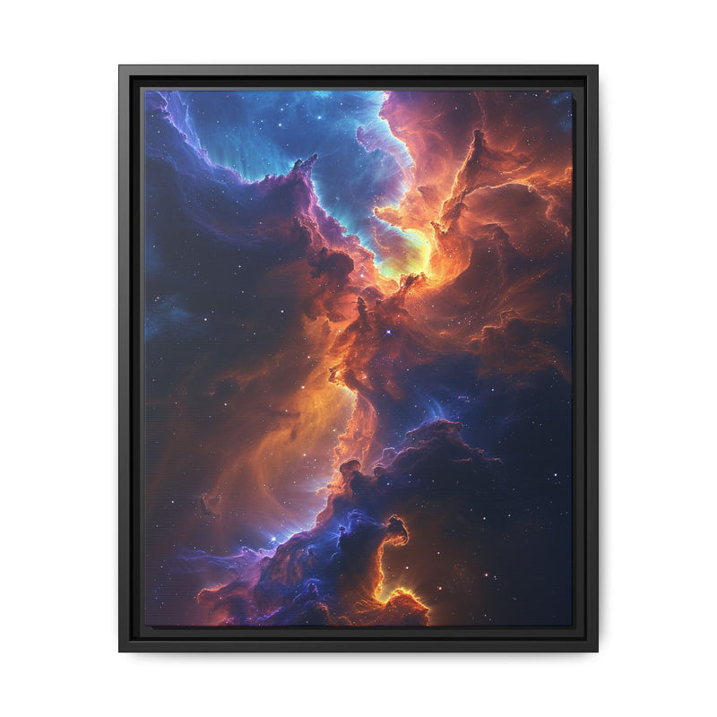 Trippy Neon Cosmos: Vivid Space Nature Art Print, 4K Detail