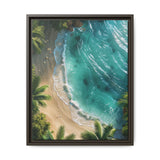 Tropical Beach Golden Hour Serenity - Vibrant Art Print
