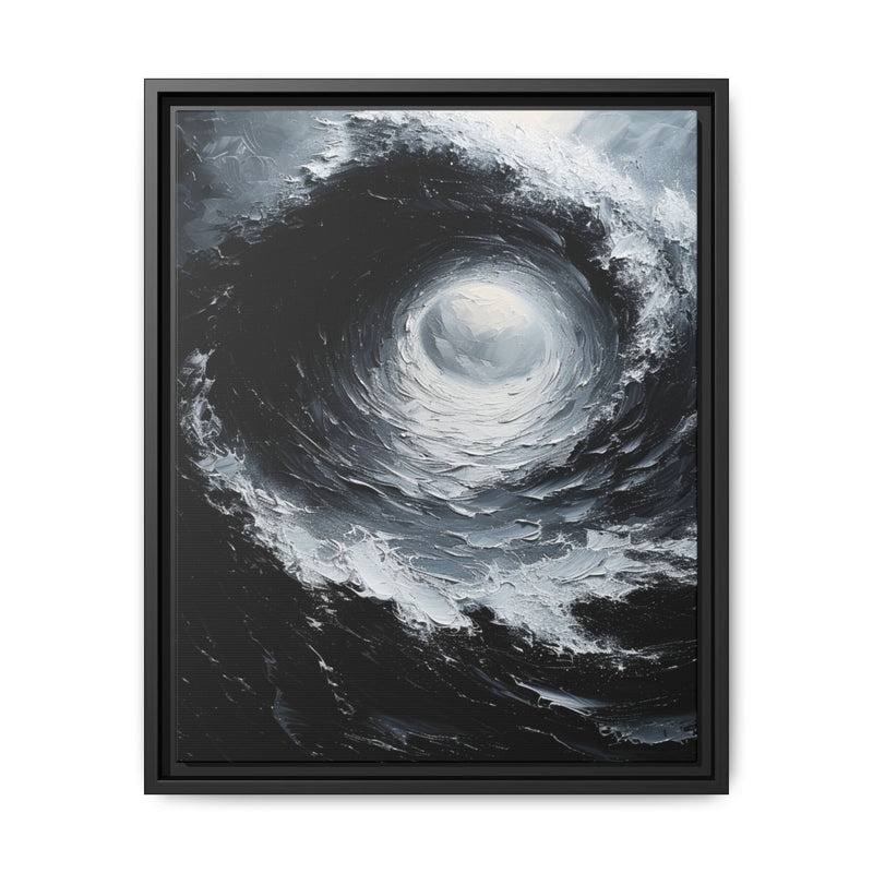 Yin Yang Harmony: High-Contrast Abstract Art Print