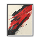 Abstract Chaos: Vivid Red & Black Brushstroke Art Print - 8K