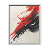 Abstract Energy: Vivid Red & Black Brushstroke Art Print