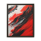 Resonant Chaos: Vivid Red & Black Abstract Art Print - 8K