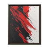 Vivid Red & Black Abstract Energy - High-Detail Ink Fusion Art Print