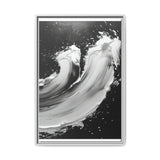 Monochrome Elegance: Abstract Brushwork Art Print