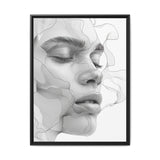 Japandi Minimalist One-Line Art Portrait - Elegant Ink Canvas