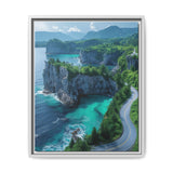 Coastal Serenity: Aerial BC Highway Exquisite Art Print
