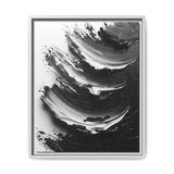 Monochrome Elegance: Artistic Swirl and Brushstroke Art Print