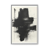 Abstract Monochrome Brushstroke Art - Dynamic Canvas Print