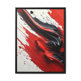 Vivid Chaos: Red & Black Abstract Art on Museum Grade Paper