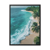 Tropical Beach at Golden Hour - Vibrant Aerial Canvas Print