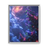 Galactic Bloom: Neon Space Nature - Limited Edition Art Print