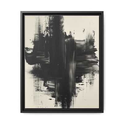 Abstract Monochrome Brushstrokes - Dynamic Canvas Art Print