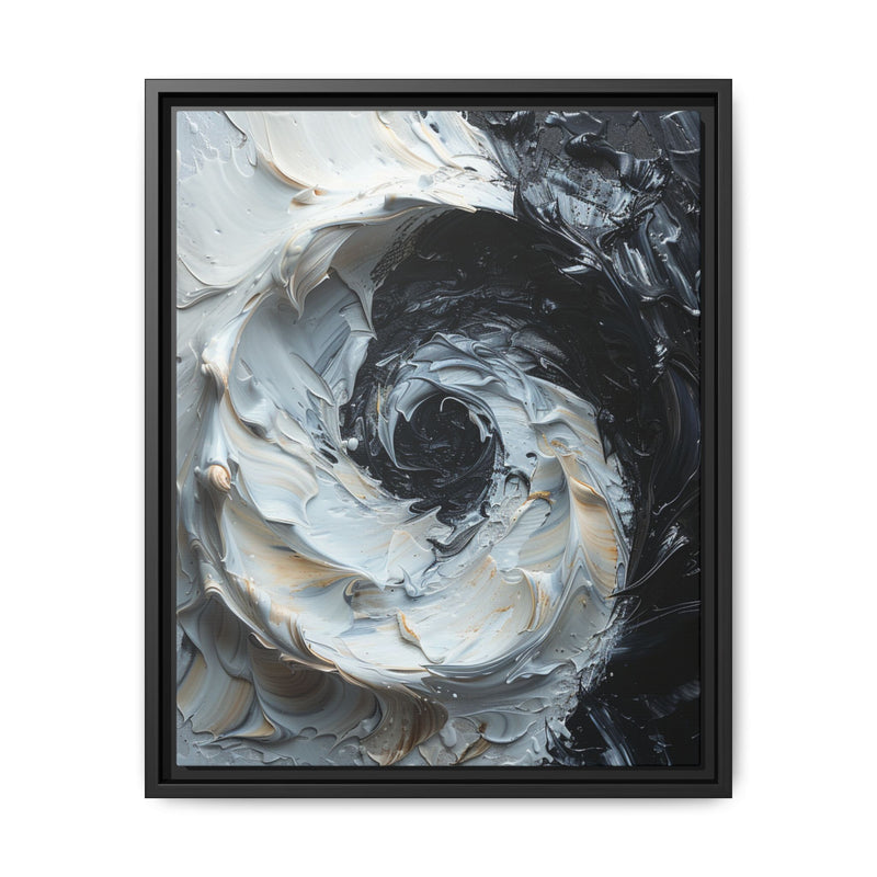 Yin-Yang Harmony - Dramatic Monochrome Abstract Art Print