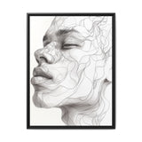 Japandi-Inspired Minimalist One-Line Portrait Art Print