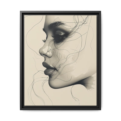 Minimalist Ink Portrait - Japandi Style Fine Art Print