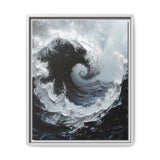 Modern Yin-Yang Swirl - High Contrast Abstract Art Print