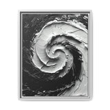 Monochromatic Elegance: Abstract Brushwork Art Print