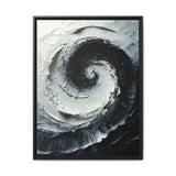 Yin-Yang Essence: Dynamic Monochrome Abstract Art Print