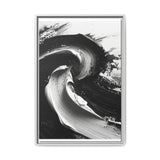 Monochrome Whirl: Abstract Brushstroke Art on Premium Paper