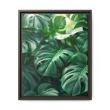 Floating Monstera Leaves - Ethereal Nature Art Print