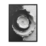 Monochrome Yin-Yang Impasto Swirl Art Print - Museum Quality