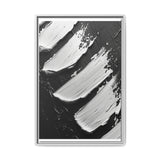 Monochrome Elegance: Abstract Brushstroke Swirl Art Print